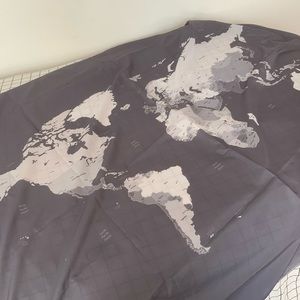 Greyscale and White World Tapestry